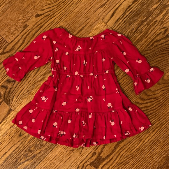 Old Navy - Beautiful Dark Red Floral Dress - Picture 2 of 3